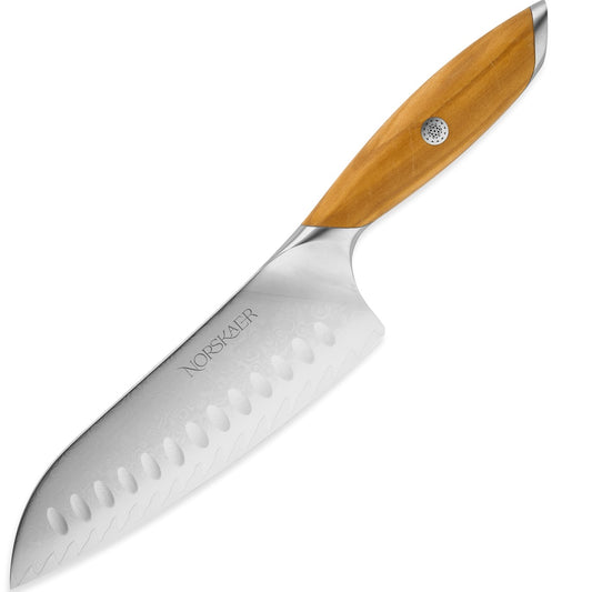 Norskaer Olive Wood Santoku Kokkekniv