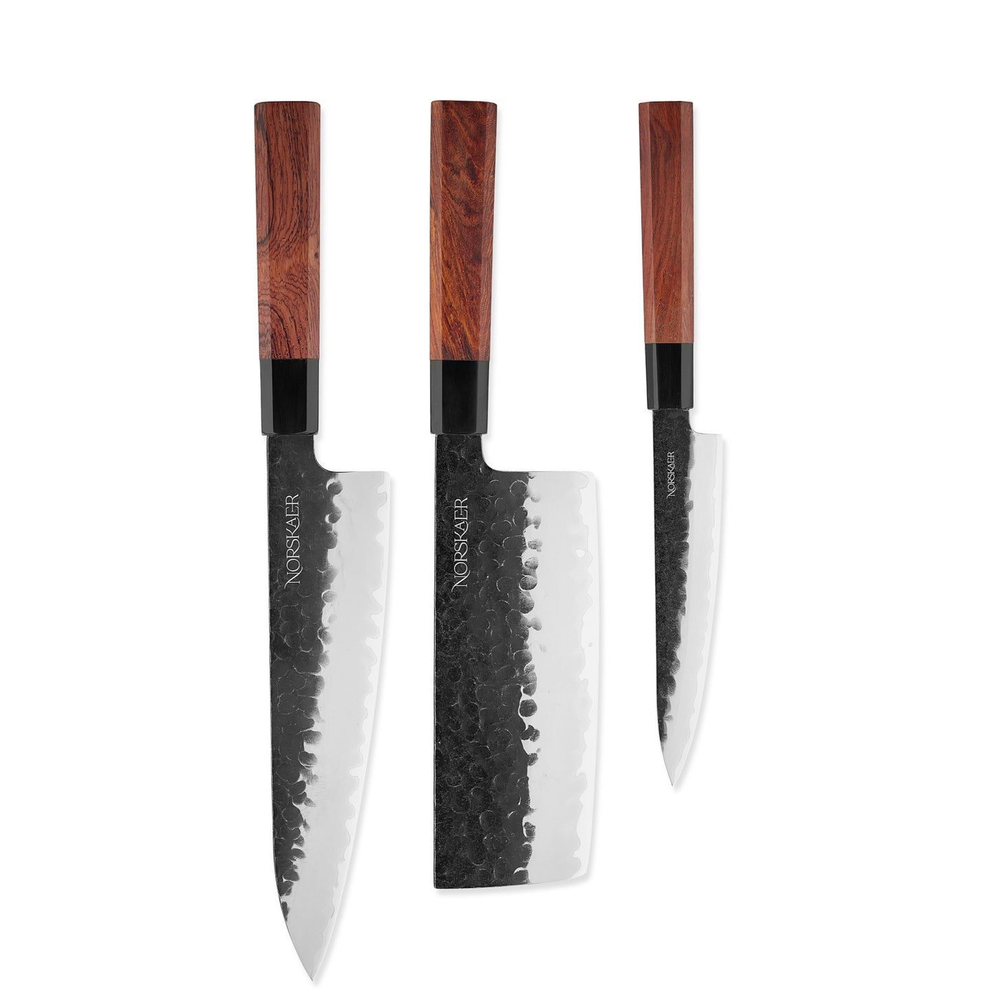 Norskaer Black Buffalo Allround Sæt, 3 Knive